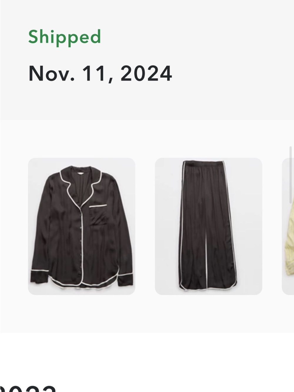 Aerie Off-Duty Satin Piping Pajama Set